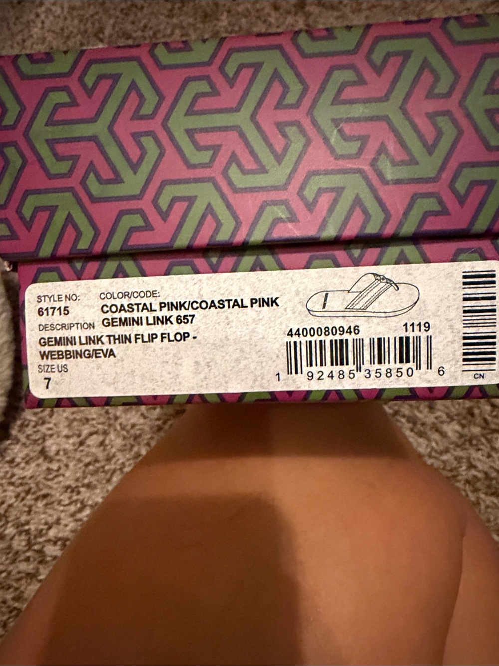 Tory Burch Coastal Pink Flip Flops - Picture 4 of 4